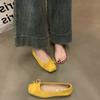 Flat shoes bow women's shoes red small single shoes ballet shoes spring and summer new ladyshoes soft-soled shoes women