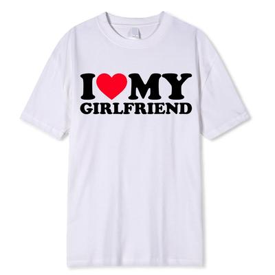 Jag älskar min pojkväns kläder Jag älskar min flickväns t-shirt Män Så snälla håll dig borta från mig BF GF Uttryck Citat Gåva