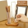 2in1 Wood Incense Holder Anti-Ash Flying Incense Burner with Removable Glass Ash Catcher Incense Sticks Organizer for Home Decor