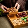Japanese Style Rectangular Bamboo Multi-Compartment Snack Tray