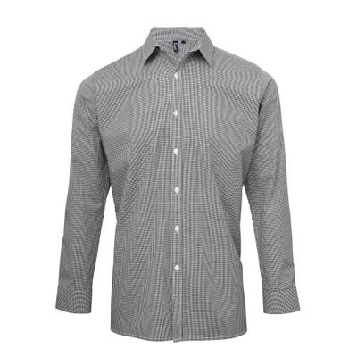 Mens Microcheck Long Sleeve Shirt