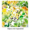 50 Ginkgo Tree Graffiti Stickers Personalized Plant Leaf Decoration Mobile Ticket Water Cup Waterproof Stickers