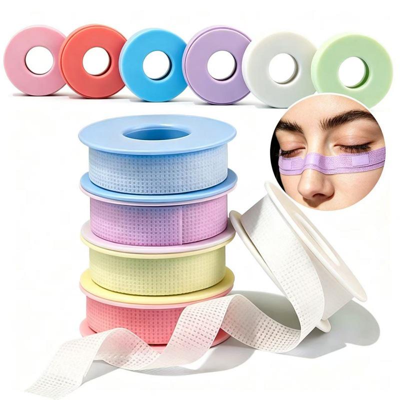Eyelash Extension Non-Woven Adhesive Tape – Breathable, Low-Allergy, Isolation Tape for Upper & Lower Eyelids with Plastic Core