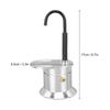 AEE4-1 Piece Spout Stovetop Italian Coffee Maker Enjoy Delicious Coffee In No Time Aluminum Alloy Silver