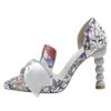 New Butterfly -Knot Pointed Toe Pumps Women Sexy Stiletto High Heels Women Party Wedding Shoes Women Printing Femmes Chaussures