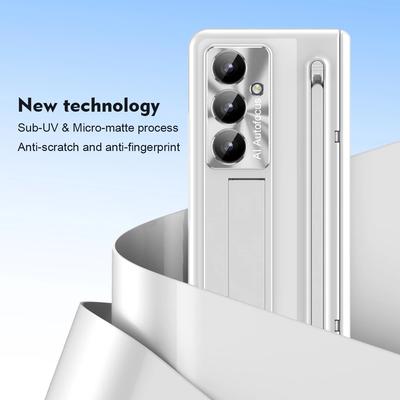 Με Θήκη για Στυλό Αφής για Samsung Galaxy Z Fold 7 6 5 4 FOLD7 Κάλυμμα Διπλωτής Άρθρωσης Σταντ Πλήρης Προστασία Μεμβράνη από Γυαλί Δοκιμασμένης Αντοχής
