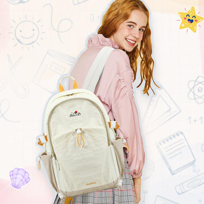 Backpack for Female College Students, Sports and Travel Backpack, Large-capacity, Lightweight and Water-resistant Schoolbag