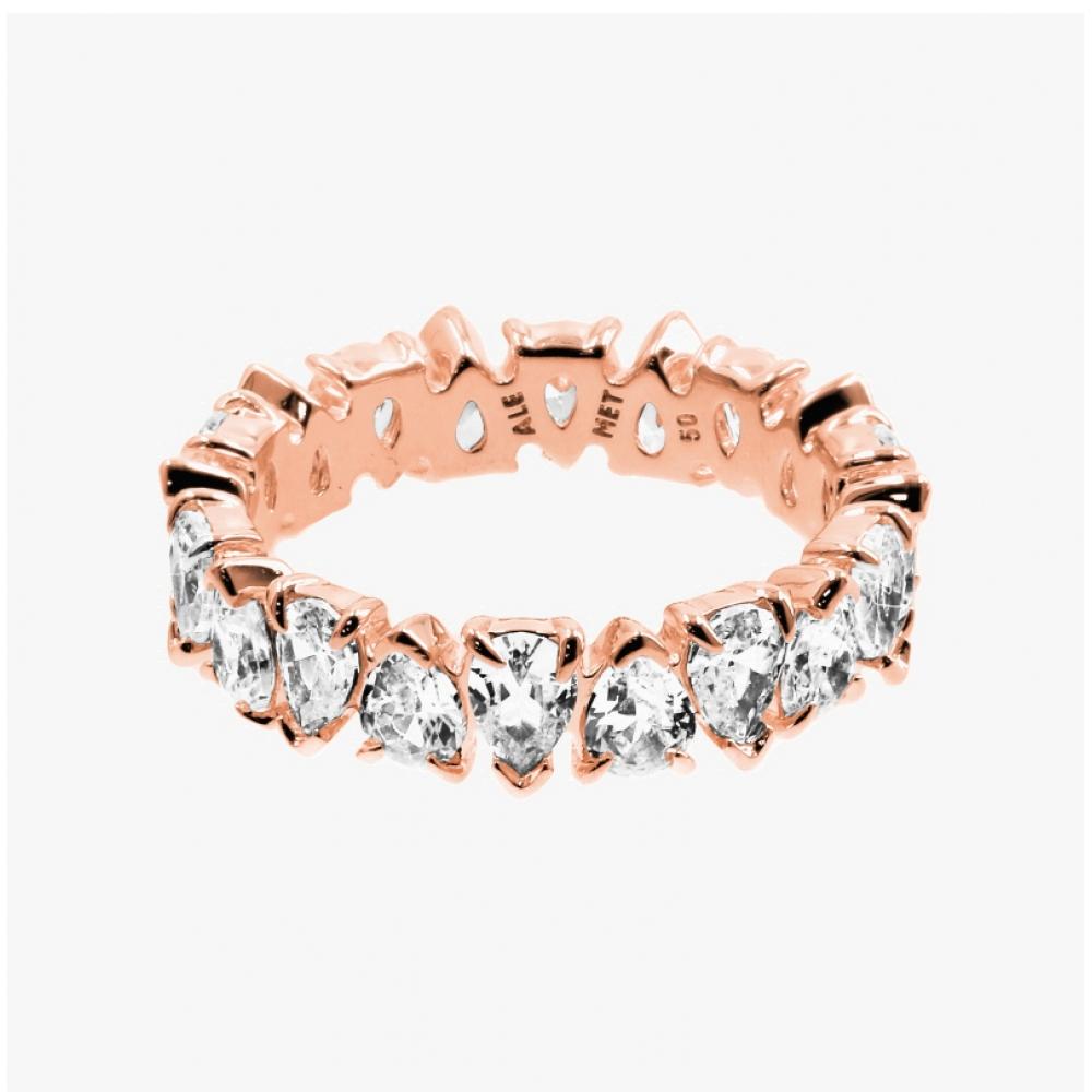 Pandora 183021c01 Red Velvet Sparkling Alternating Ring