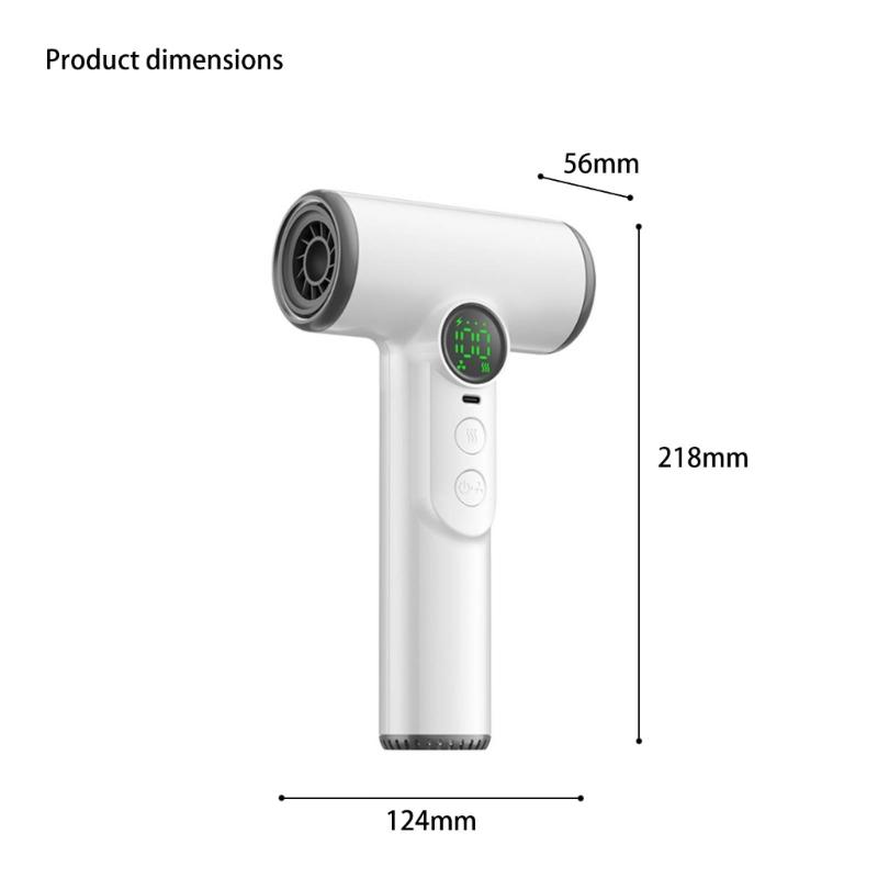 Light Weight Wireless Blow Dryer Rechargeable Portable Hair Dryer Intelligent Temperature Control for Home and Travel