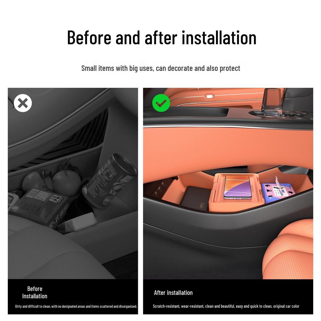 Compatible with 25 Models: Seal 07DMI Center Console Lower Storage Box Car Interior Accessories