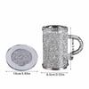 Crystal Glass Coffee Cup with Handle Wine Glasses Double Layer Heat Insulation Cup Drinking Cups Drinkware Easy To Clean