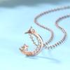 Jewelry Star Moon Diamond Necklace Korean Edition Fashion Mori Collarbone Chain