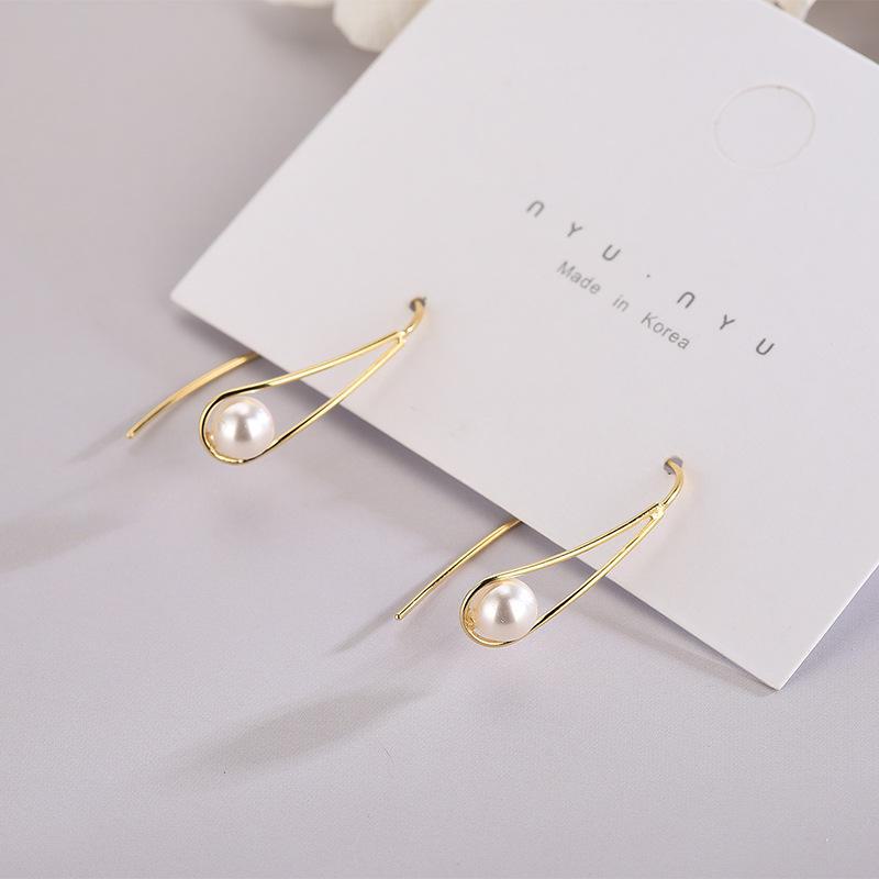 

Серьги-крючки Banyan Tree S925 Silver Teardrop Pearl - Элегантный дизайн для женщин ES1061 золотой