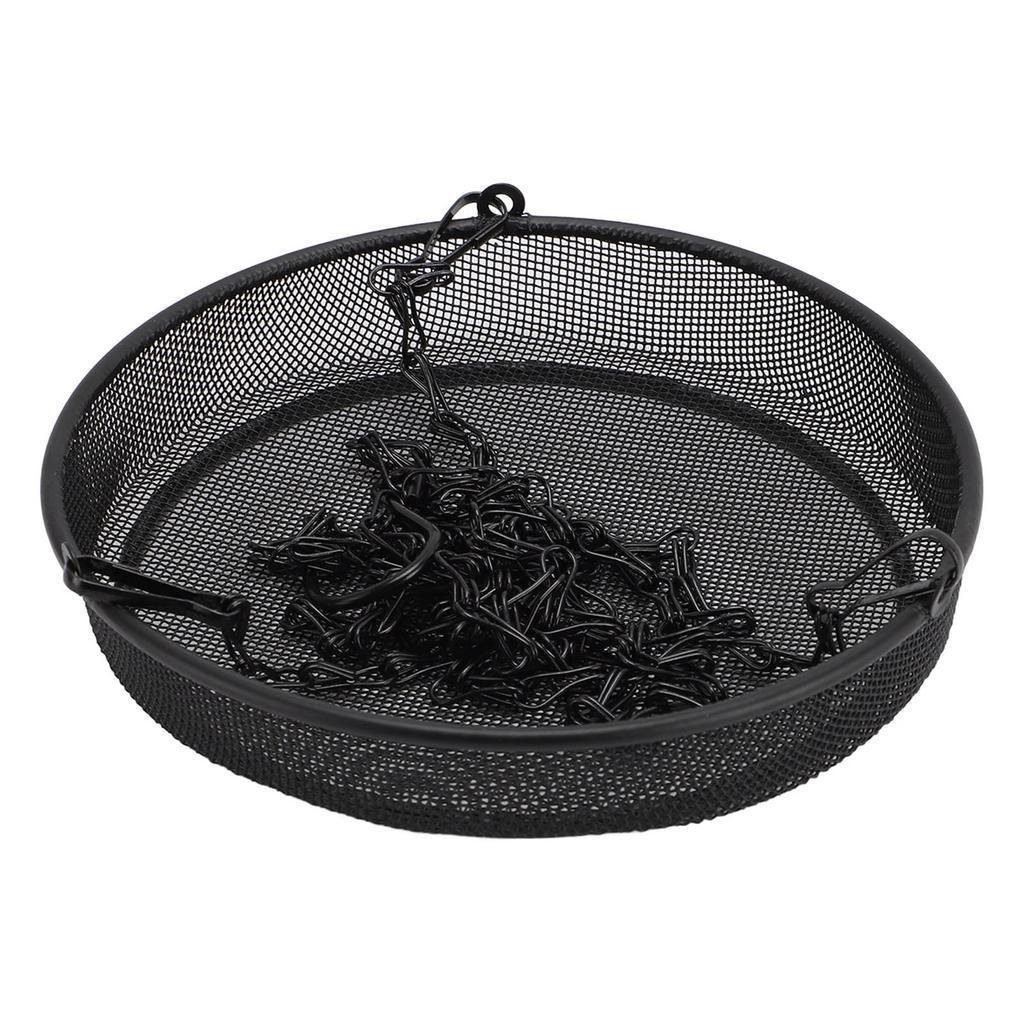 Bird Feeder Large Capacity Powder Coated Fine Metal Mesh Bird Feeder Hanging Tray for Garden Yard