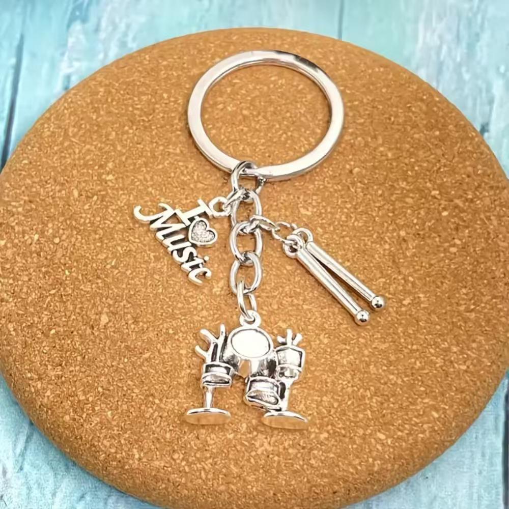 Rock Band Drum Kit Keychain - Music Lover's Accessory