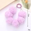 New Korean Version Plush Ball Pendant Handmade Bead Phone Pendant Short Wristband Anti Loss Chain for Women Bag Accessories