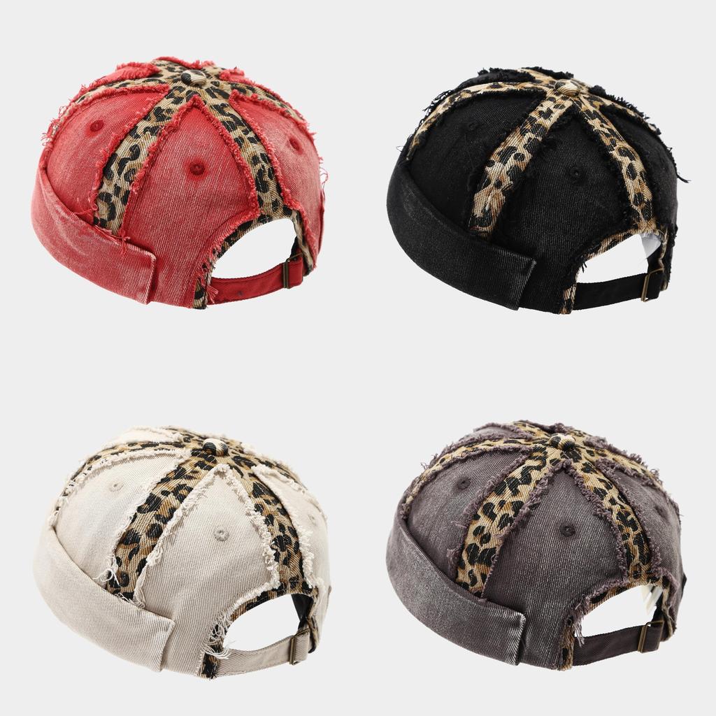 Cappellino Streetwear con Stampa Leopardo, Finitura Lavata e Vestibilità Regolabile per Stile Hip Hop Uomo Donna