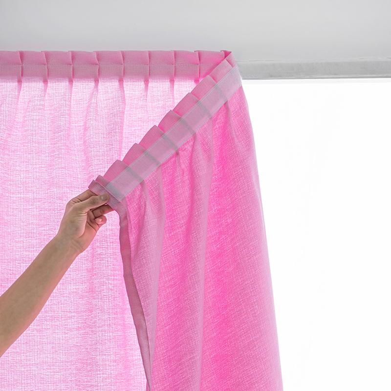 

Self-adhesive Curtain No Punching Easy Installation Sunscreen Balcony Bedroom Bay Window Semi-blackout Pasted Window Drapes W100xH150cm&Velcro