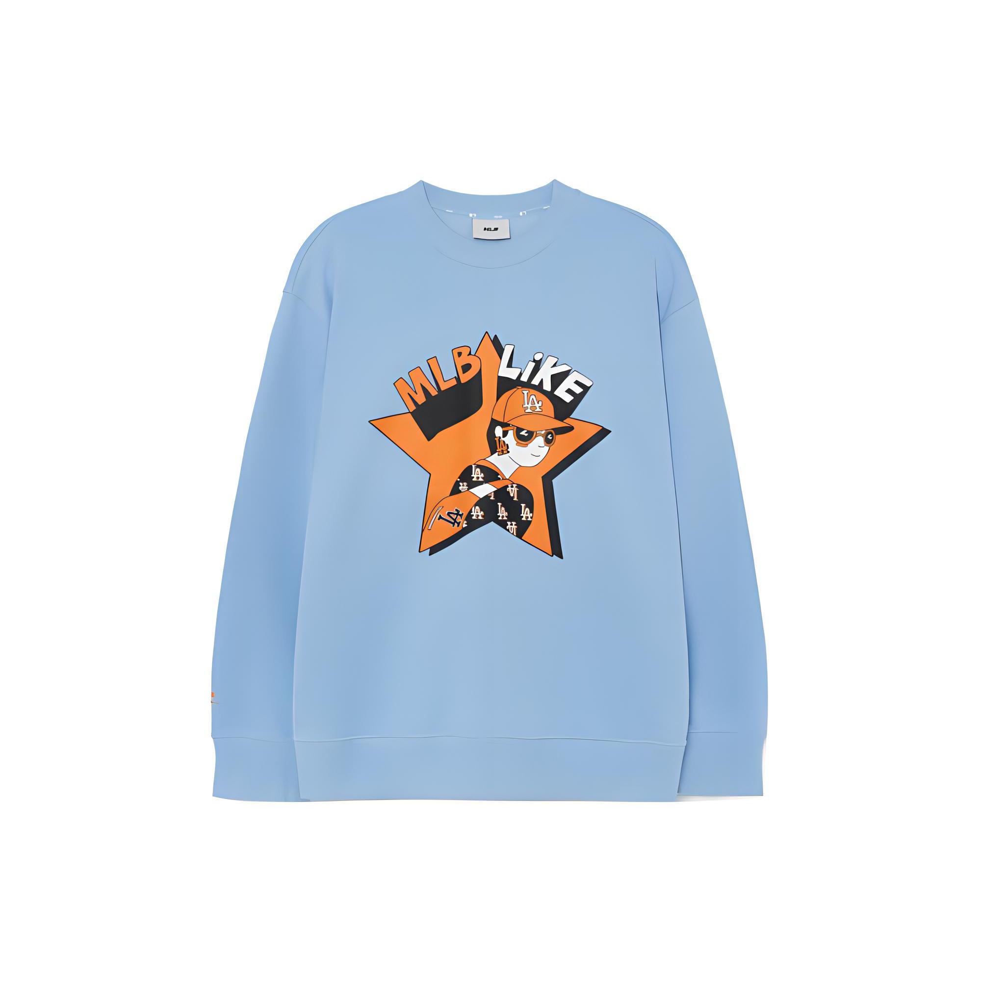 MLB Sweatshirts Unisex Light Blue Crew Neck Moderate Regular 3AMTL0231-07SBL XL