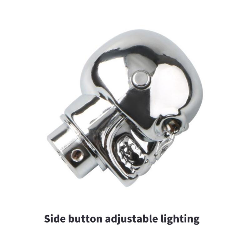 Unique Skull Head Gear Shifts Knob Shifter Lever with Adjustable LED Light for Manual Transmission Car Inner Enhancement