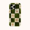 Green & Orange Check Phone Case for IPhone 17AIR 16E 16 15 14 13 12 11 17 Pro Max Plus Double-layer Back Cover