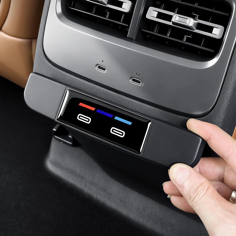 For Chery iCAR V27 ICAUR V27 2026 Rear Charging Panel Protective Cover Interior Accessories