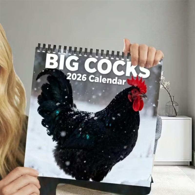 BIG COCKS 2026 Calendar - Prank Gift - Funny Secret Santa Present Xmas Joke