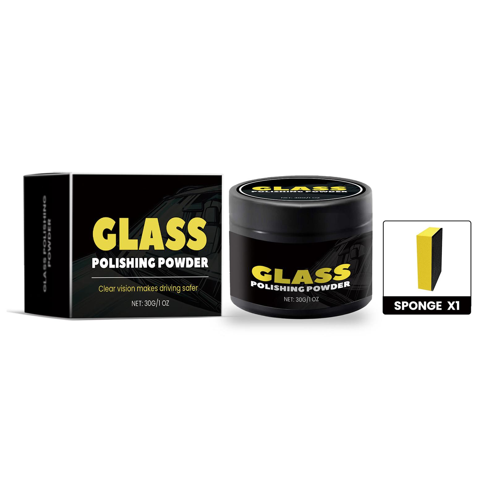 30g Car Glass Polishing Powder Windshield Degreasing Film Cleaning Repair Tool Suitable for Mirrors Shower Doors A