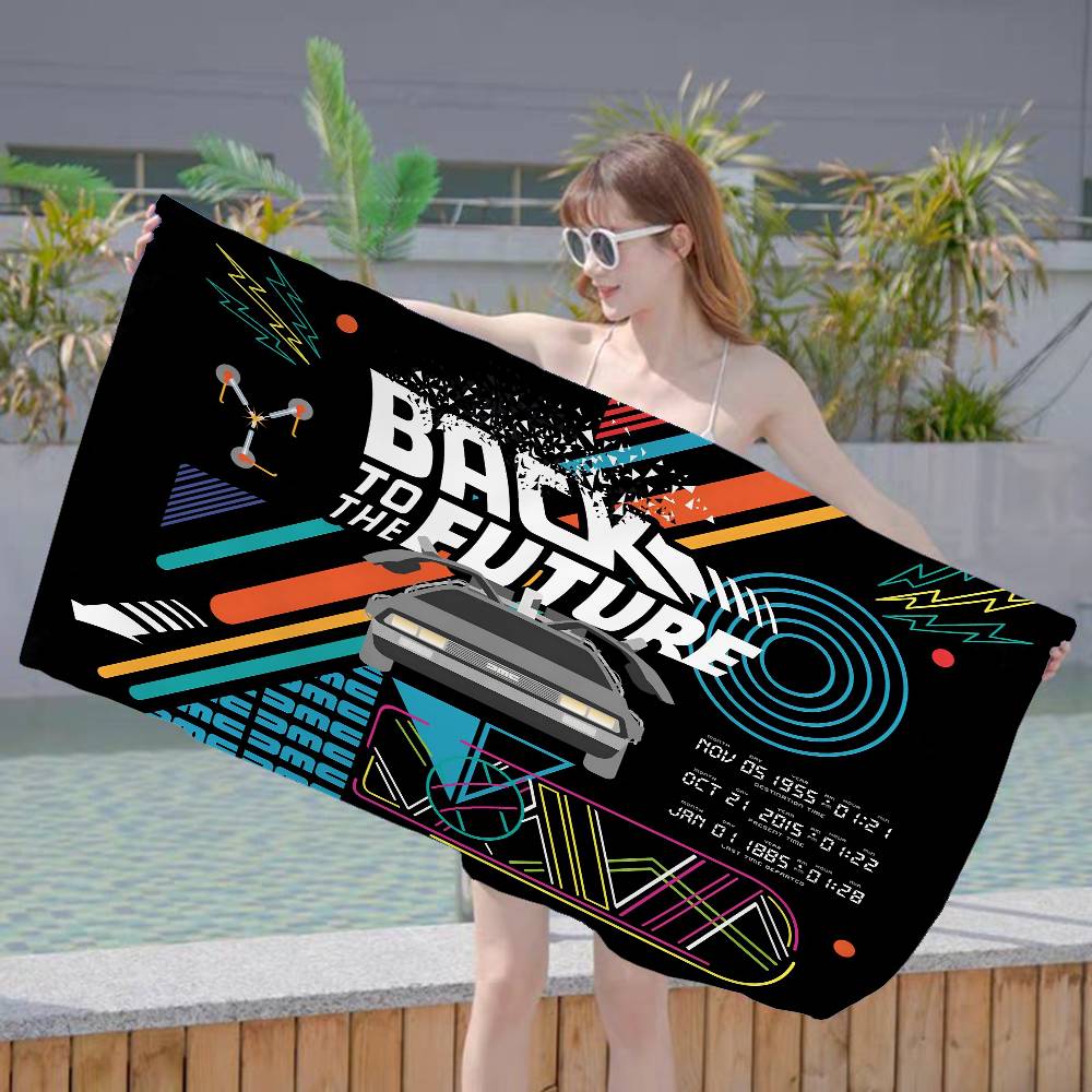 Science Fiction Comedy Back To The Future Big Microfiber Beach Towels Quick Dry Towel Beach Towels Pool Towel For Travel Yoga