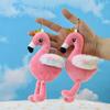 Adorable Mini Flamingo Plush Toy Soft Pink Stuffed Animal Keychain Accessory