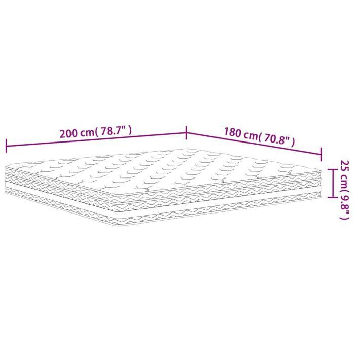 VidaXL Medium Pocket Spring Mattress 180x200 Cm 3206448