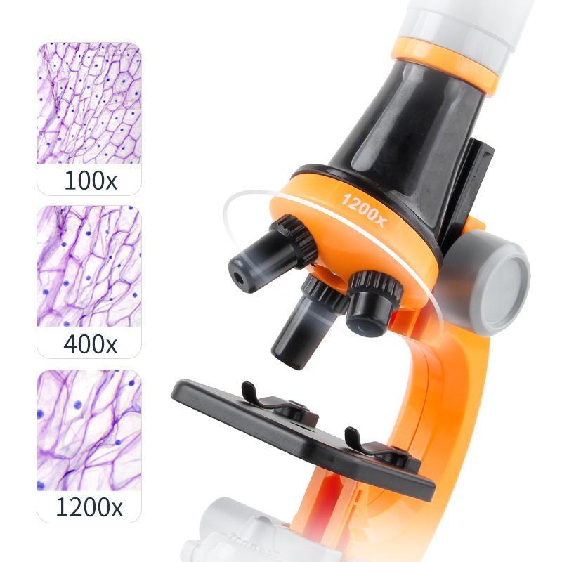 Straight Children'S Microscope Toys High Definition 1200 Times Primary School Students Science Biological Laboratory Science And Education