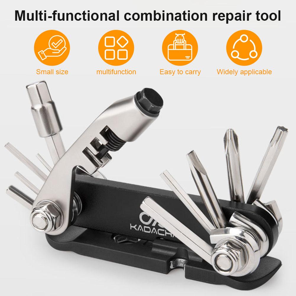 15 In 1 Bicycle Multi Tool with Hex Wrench Portable Bike Repairing Suit Wear Resist Cycling Maintenance Tool for Emergency Tool