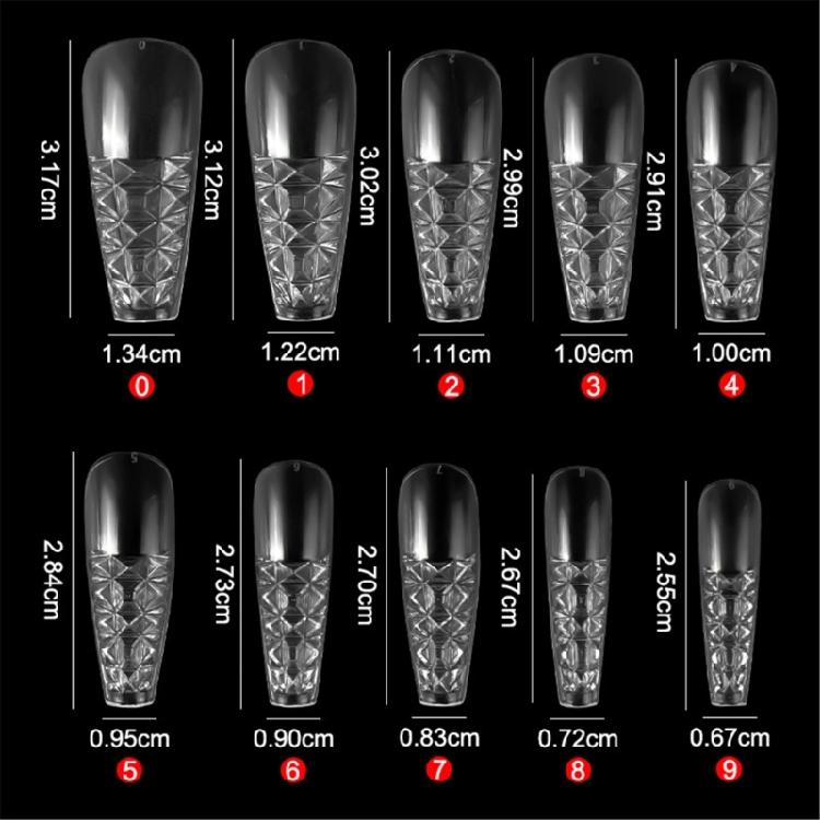Clear Square Nail Tips for Acrylic Nails Long Nails Art Full Cover Easy To Apply