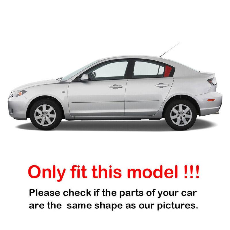 For Mazda 3 2009 2010 2011 2012 2013 ABS Plastic Rear Window Quarter Louver Scoop Cover Side Vent Trim Car Adhesive Accessories