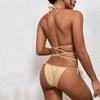 Two-piece Swimsuit for Sunbathing On the Beach, Tied Bikini Suit, Size L Two-piece Swimsuit for Sunbathing On the Beach, Tied Bikini Suit, Size L