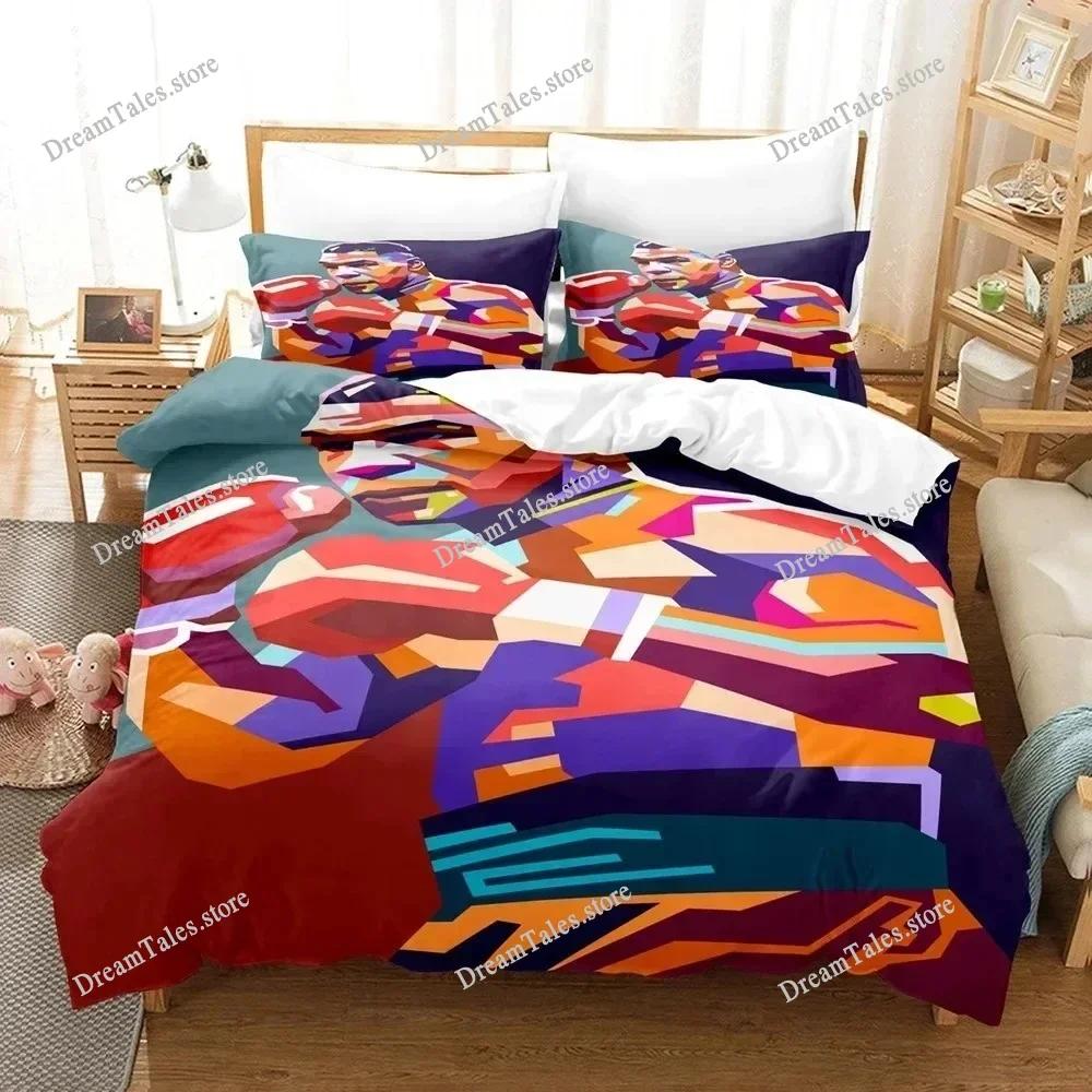 3D Print Boxing Bedding Set Boys Girls Twin Queen King Size Duvet Cover Pillowcase Bed Boys Adult Home Textileextile Luxury Gift