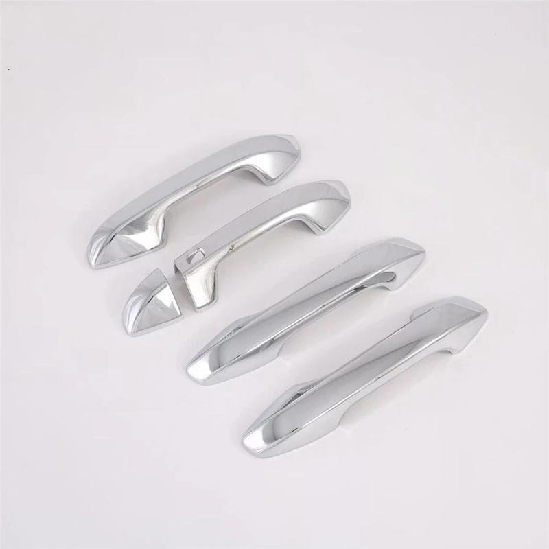 LHD ! Outside Door Handle Bowl Frame Cover Trim For Kia Cerato Forte K3 - 2024 Carbon Fiber / Chrome Exterior Accessories