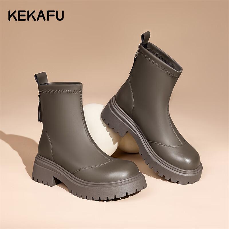 KEKAFU Women s Platform Ankle Boots EU 37