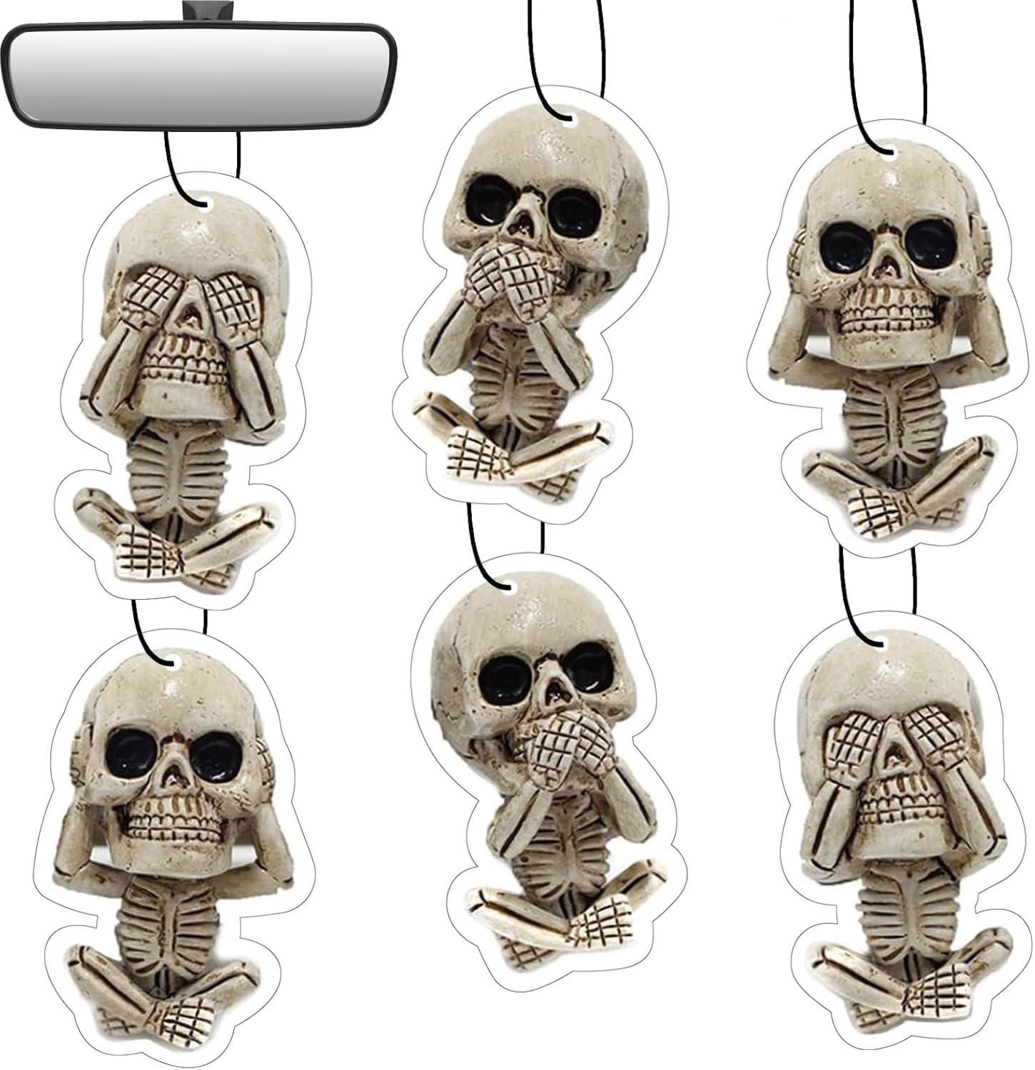 

BOCACUE Car Air Freshener Hanging Set of 6 Evil Skull 1 Count (Pack of 6)