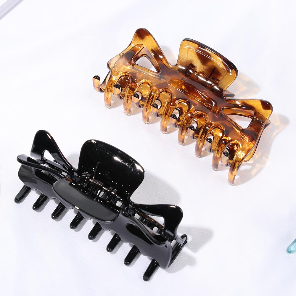 Women Girls Strong Hold Leopard Print Large Hairpins Hair Claw Clip Hair Clamps Barrette