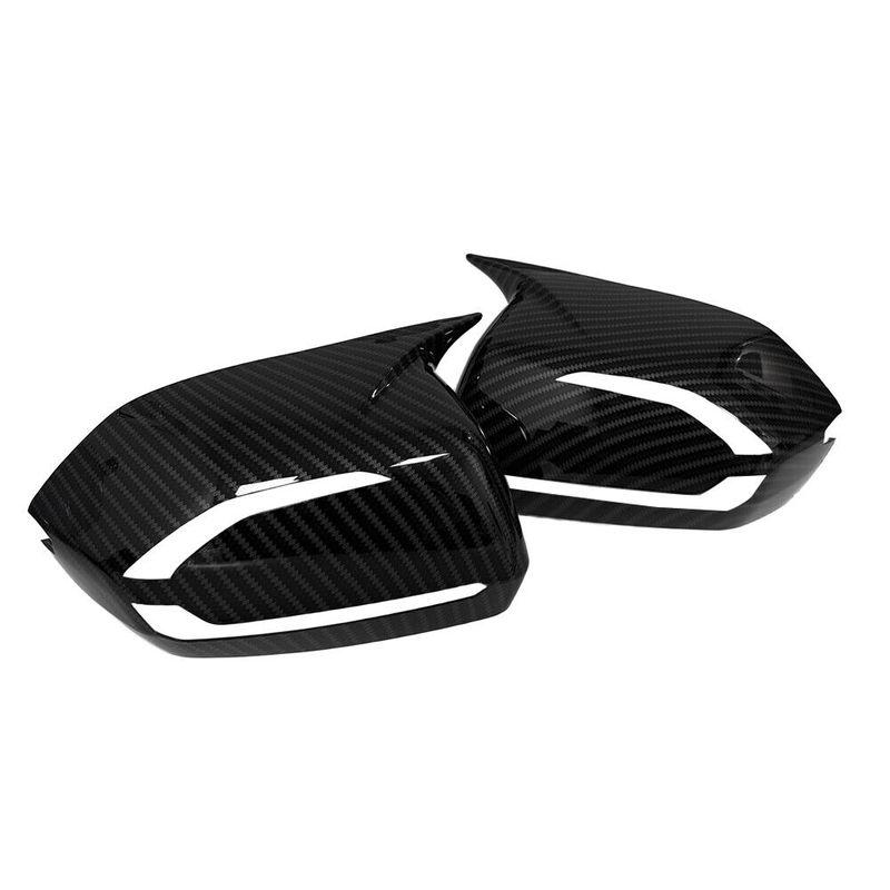 For Hyundai Palisade -2025 Car Sticker Rearview Side Mirror Cover Wing Cap Exterior Door Rear View Case Trim Carbon Look