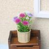 1:12 Dollhouse Miniature Daisy Mint Tree Flowers Pot Mini Green Plant Potted Plant Simulation Tree Model Home Garden Decor Toys