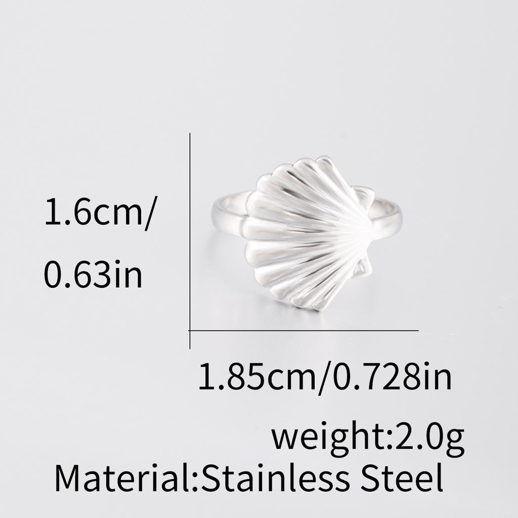 1Pcs Female Stainless Steel Open Ring, Geometric Ring, Exaggerated Accessory Ring