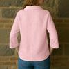 Women's Color Button Pocket Lapel Loose Cotton And Linen Shirt Top