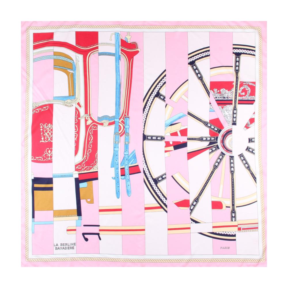 Manual Rolled Twill Silk Scarf Women Wheel Print Square Scarves Wraps Echarpes Curled Foulards Femme Bandana Silk Hijabs 90CM