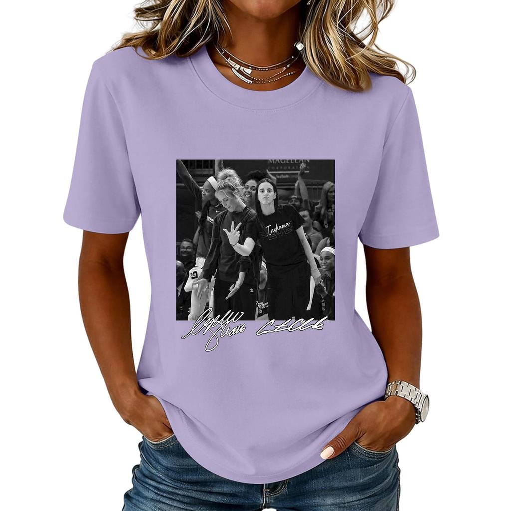 Unisex Casual Letter Print Neck Short Sleeve T-Shirt for Everyday Wear