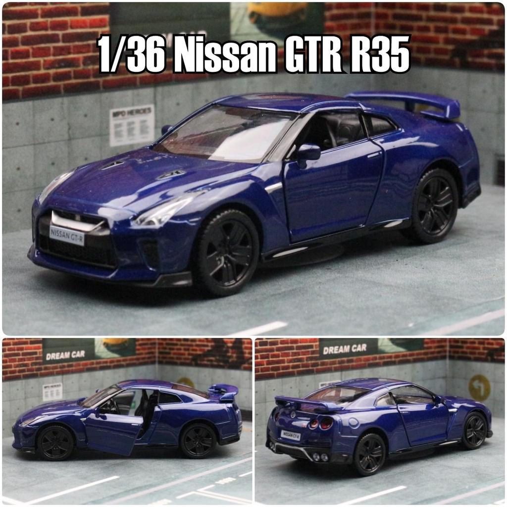 Skyline JDM Nissan GTR R35 Supersportwagen Simulation Diecast & Spielzeugfahrzeug Rückzugauto RMZ city 1:36 Geschenke aus Legierungsmodellen für Kinder