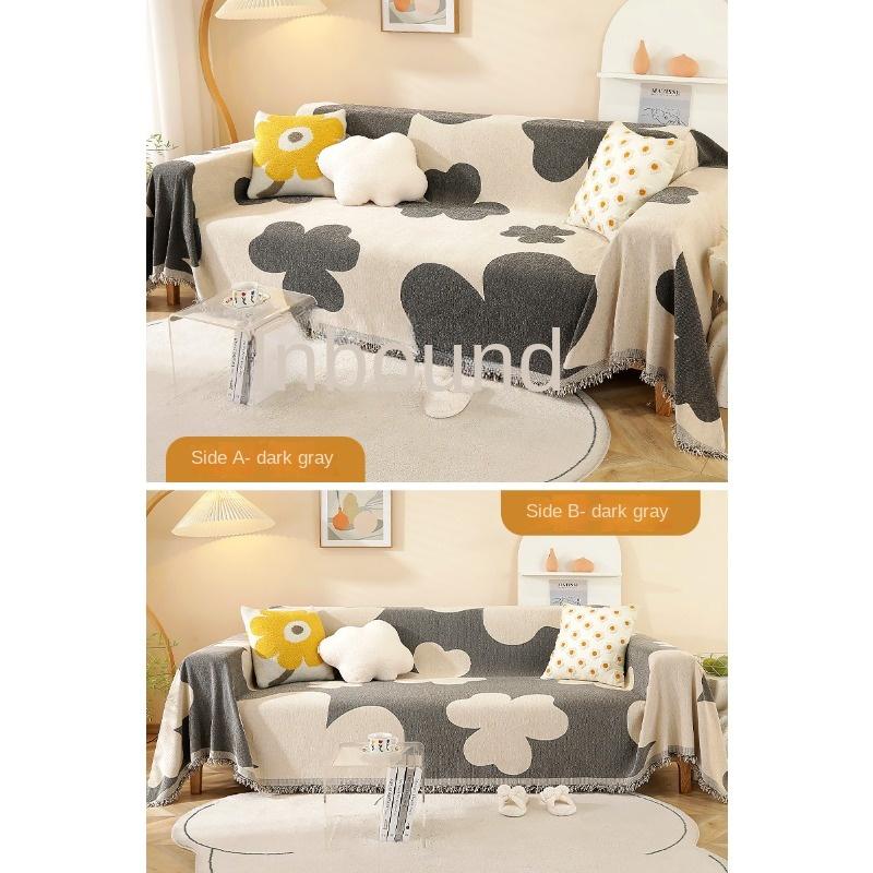 Nordic Style Sofa Cover Cloth Ins Style Full-Cover Sofa Cushion Simple Modern Sofa Cover Four Seasons Universal Sofa Cover Cover