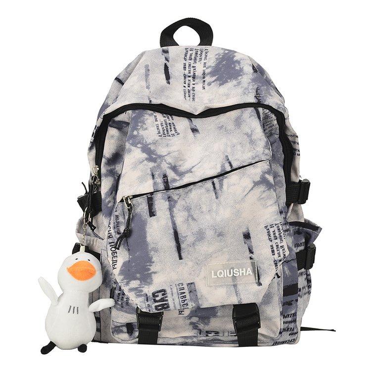 Schoolbag Trendy Versatile Student School Bag New Large Capacity Casual Backpack Harajuku Junior High School Student Backpack Female